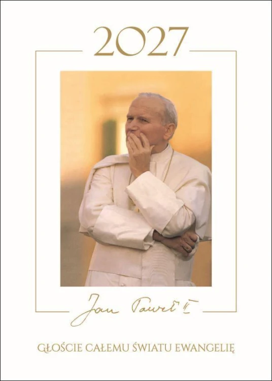 Kal. Św. Jan Paweł II 2027 (A4) - -, kalendarze, WYD.APOSTOLICUM, 2026 r., oprawa miękka - 13379