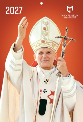 Kal. Jan Paweł II - biały 2027 (A4) - -, kalendarze, WYD. MICHALINEUM, 2026 r., oprawa miękka - 10157 9788370198251