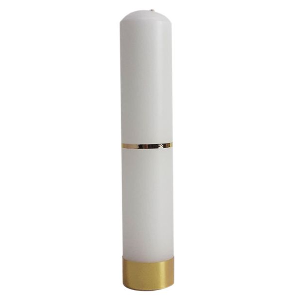 Świeca liturgiczna frontalna BIAŁA 31x6cm - 07280 5907771419541