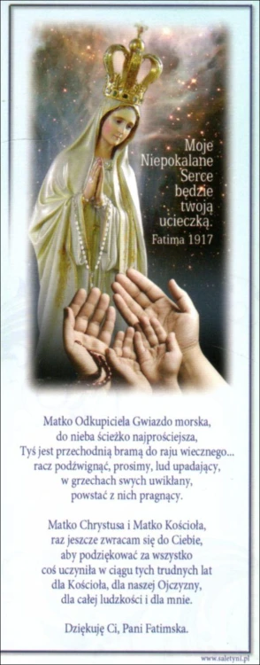 Zakładka do książki - Moje Niepokalane Serce będzie twoją ucieczką - 05554
