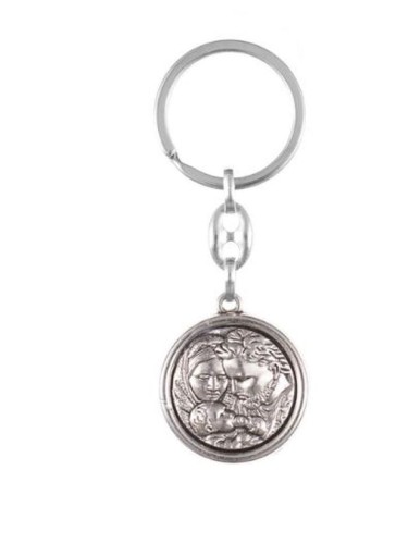 Brelok metalowy - Św. Rodzina/Św. Krzysztof okrągły - 02050 5902689316739