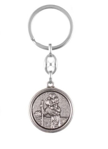 Brelok metalowy - Św. Rodzina/Św. Krzysztof okrągły - 02050 5902689316739