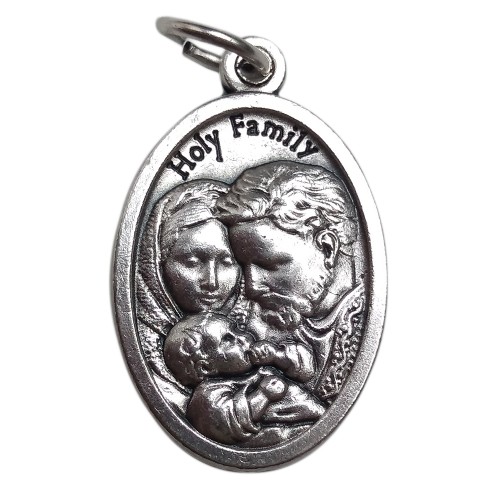 Medalik metalowy Św. Rodzina/Duch Św. 2,5x1,5cm owal - 00997
