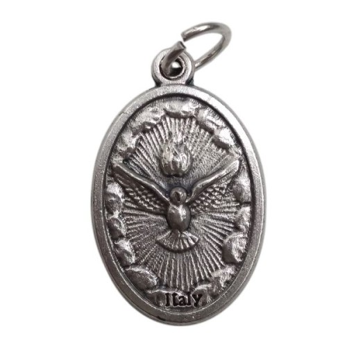 Medalik metalowy Św. Rodzina/Duch Św. 2,5x1,5cm owal - 00997